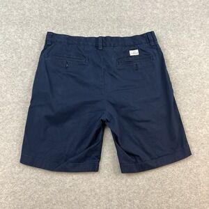 Vineyard Vines Breaker Shorts Blue Cotton Twill Mens Size 32 Flat Front Casual